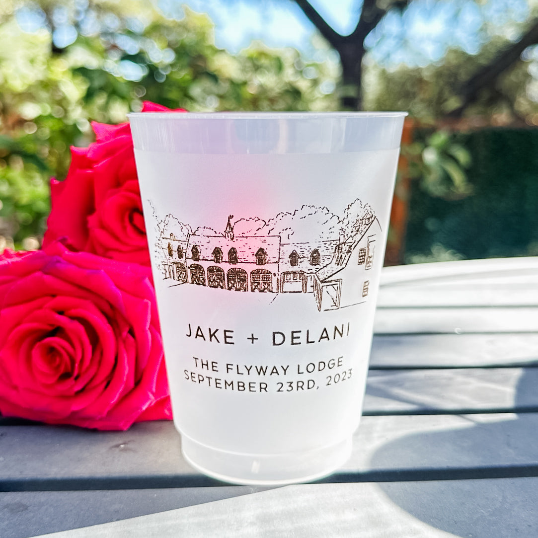 Custom Print Color Frost Flex Party Cups - GB Design House