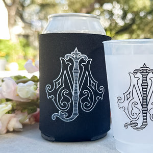 Personalized Wedding Monogrammed Can Coolers