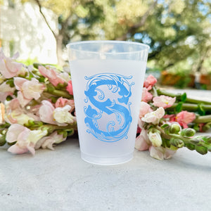 Colorful Vine Initial Shatterproof Cups
