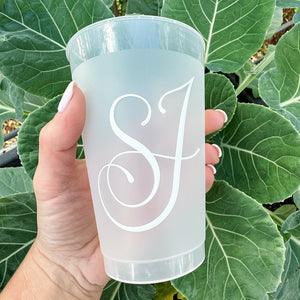 White Ink Personalized Party Cups