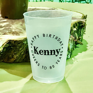 Cheers To 80 Years Frosted Cups