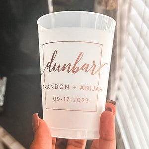 Personalized Wedding Reception Cup Favors