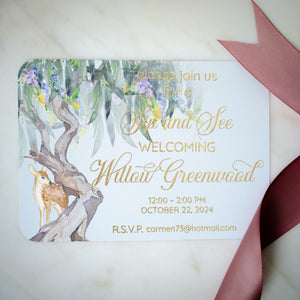 Sip and See Full Color Printed RSVP Invitations