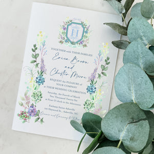 Digital Full Color Pastel Floral Invitations