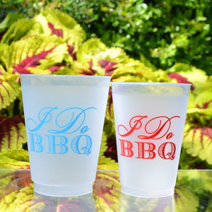 Personalized I Do BBQ Shatterproof Cups