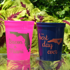 Personalized State Image Stadium Party Cups