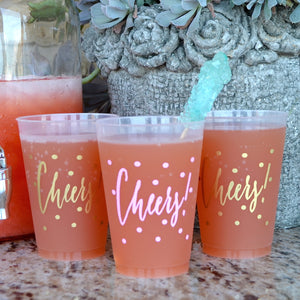 Custom Designed Cheers Frost Flex Cups