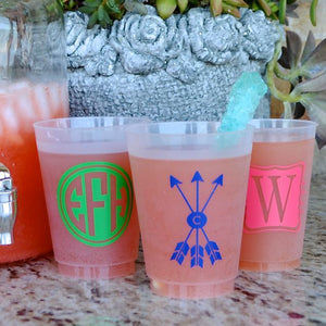 Custom Designed Initial Frosted Cups