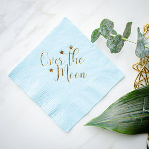Over the Moon Baby Shower Napkin