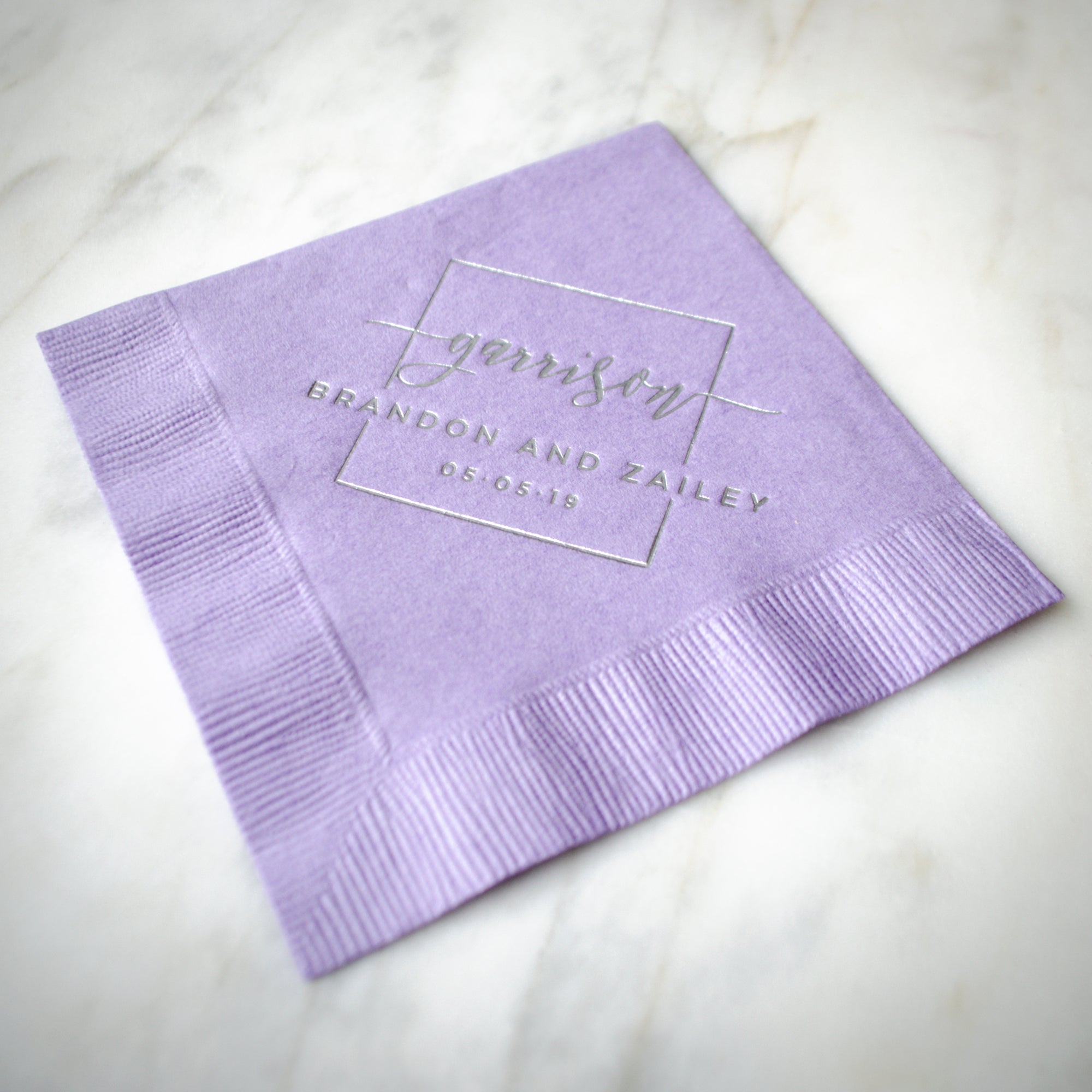 Modern Monogram Wedding Reception Napkins