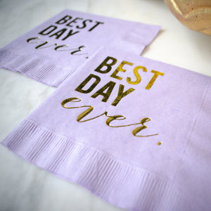 Custom Best Day Ever Party Napkins