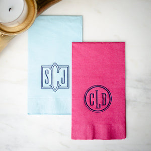 Custom Monogrammed 3ply Guest Towels