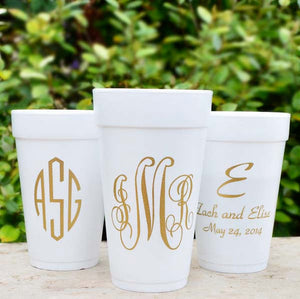 Personalized Bachelorette Party Styrofoam Cups