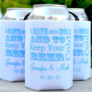 Party Favor "To Have and To Hold" Can Coolers