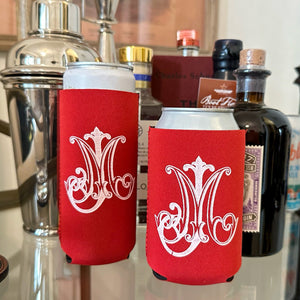 Red Neoprene Can Cooler Favors