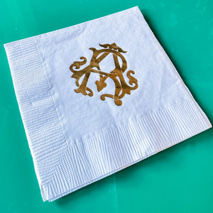 Custom 3ply Gold Foil Party Napkins