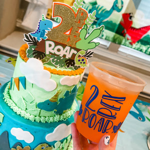 2 Rex Roar Birthday Color Changing Cups
