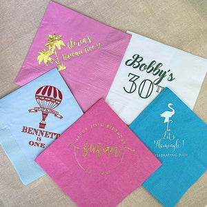 Personalized Colorful 3ply Napkins