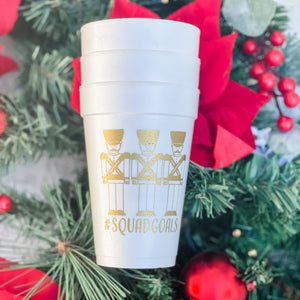 Personalized Nutcracker Christmas Foam Cups
