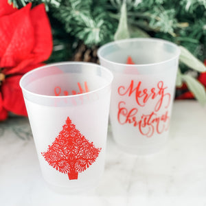 Custom Holiday Party Frost Flex Cups