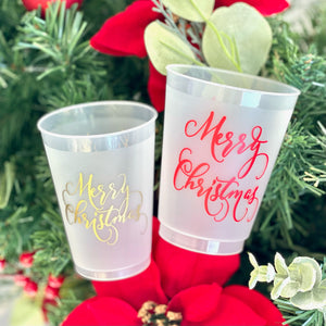 Personalized Merry Christmas Shatterproof Cups