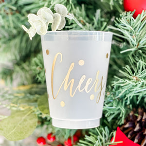 Custom Cheers Holiday Shatterproof Cups