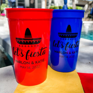 Custom Let's Fiesta Stadium Cup Party Favors