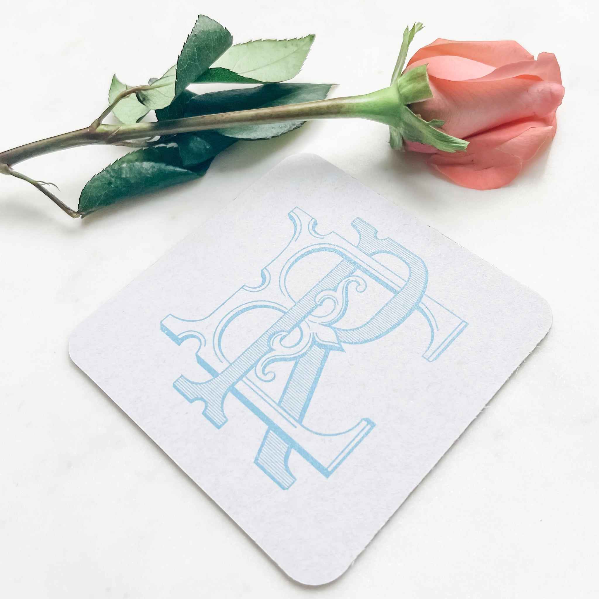 Interlocking Monogram Party Coasters - GB Design House