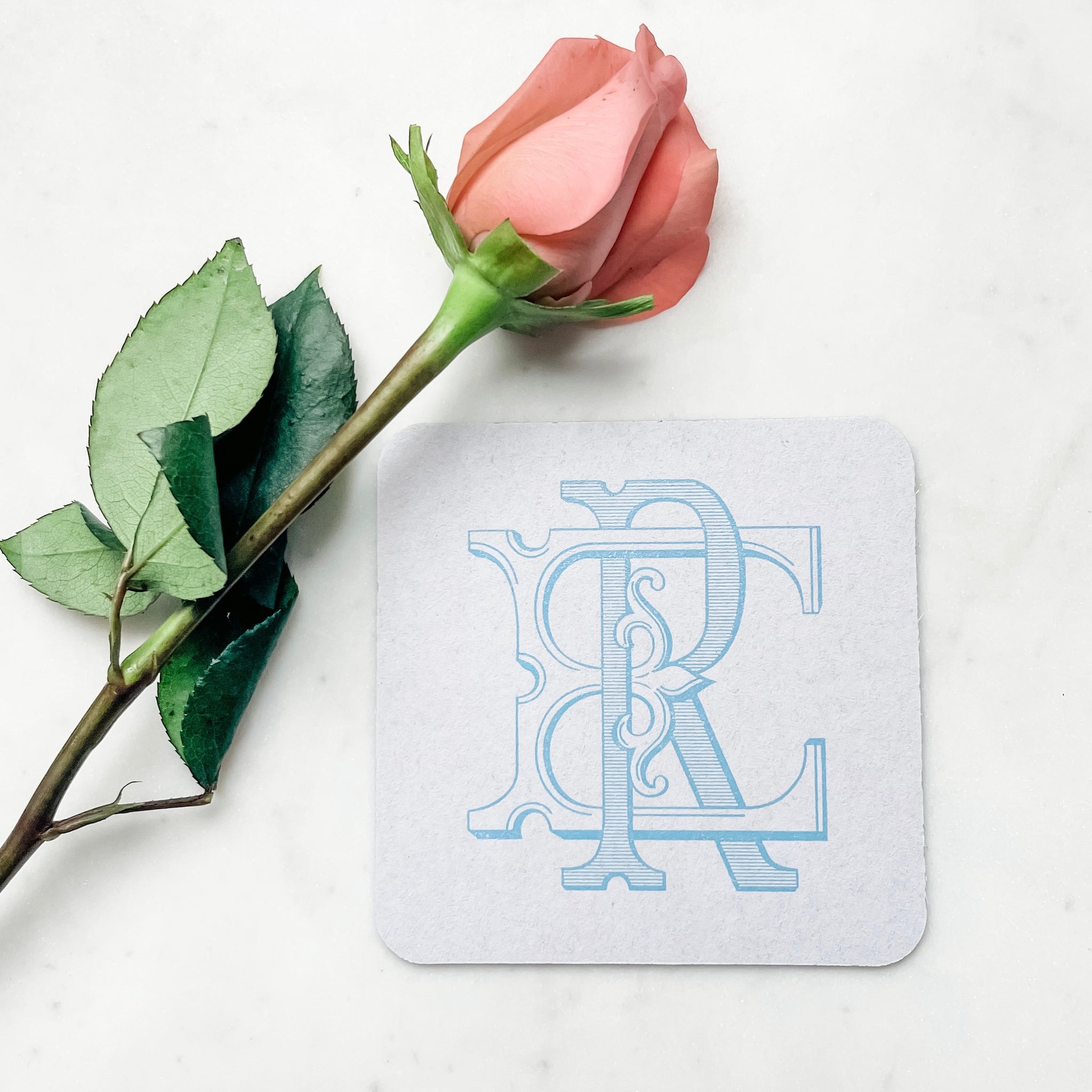 Interlocking Monogram Party Coasters - GB Design House