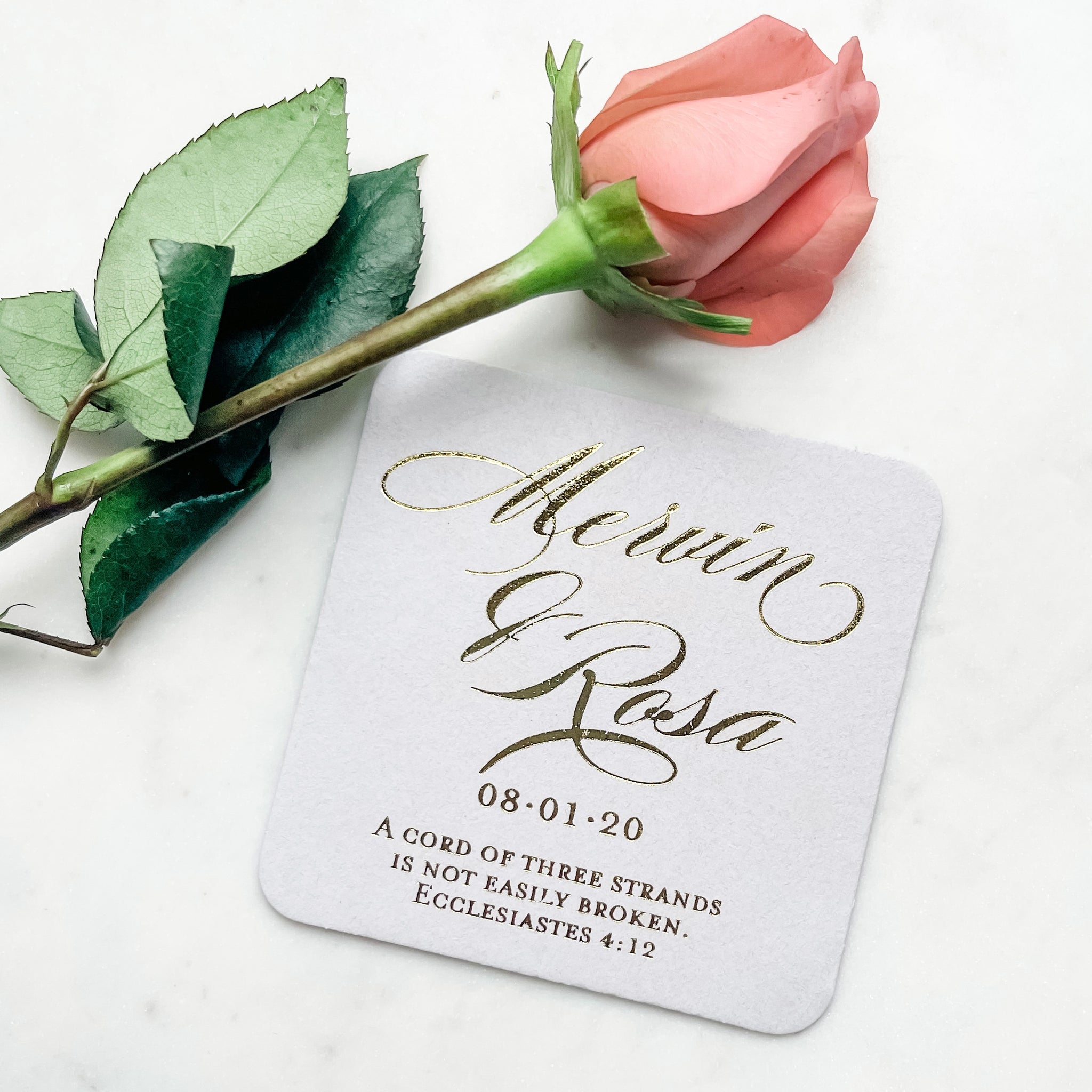 Script Names Wedding Coasters - GB Design House