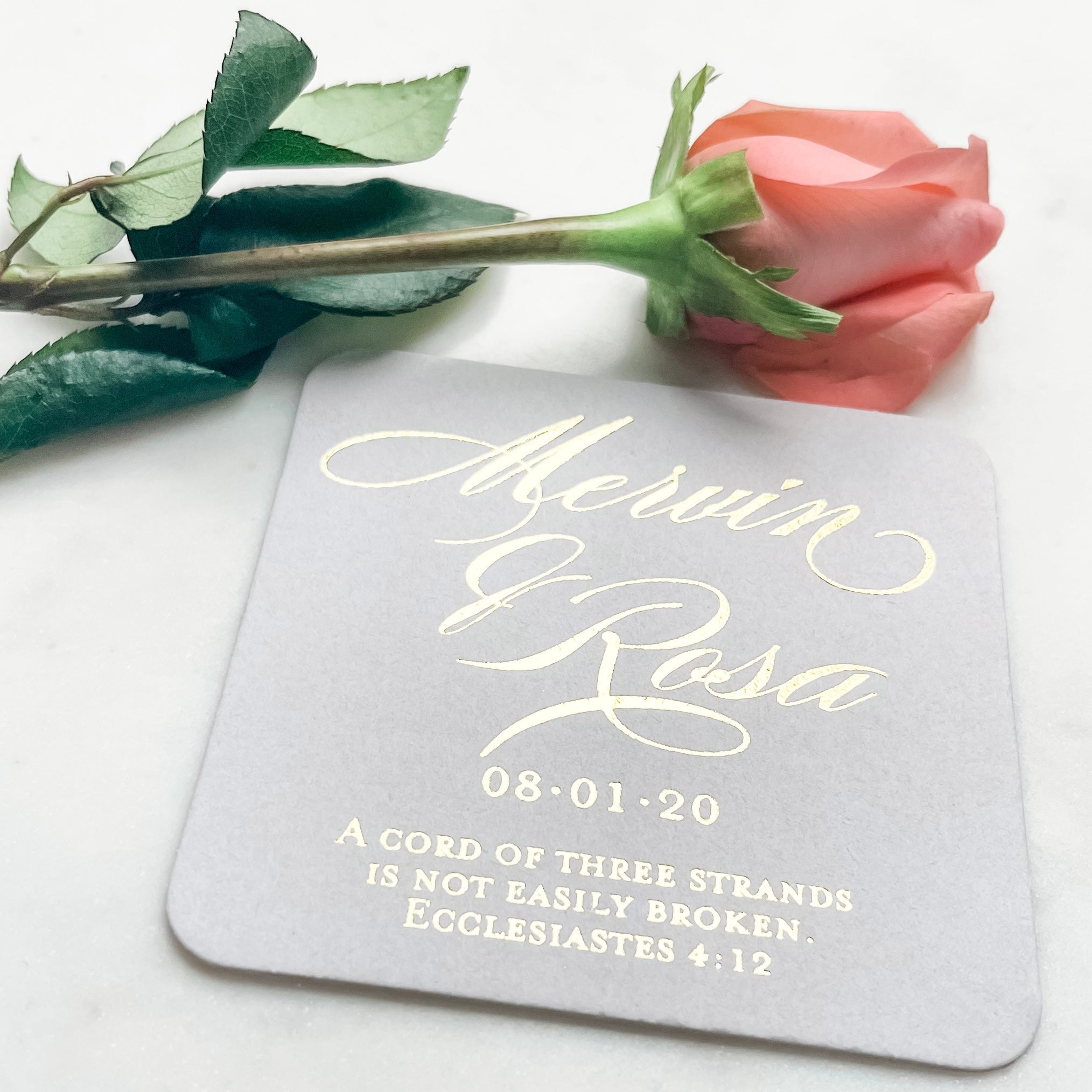 Script Names Wedding Coasters - GB Design House