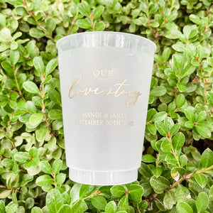 Our Love Story Shatterproof Party Cup Favor