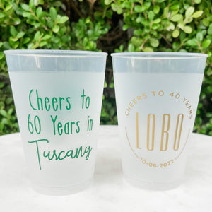 Wedding Anniversary Shatterproof Party Cups