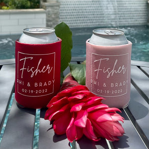 Square Monogram Party Can Cooler Favors