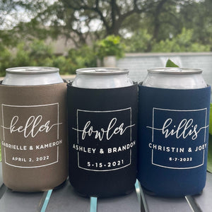 Custom Neutral Themed Can Coolers