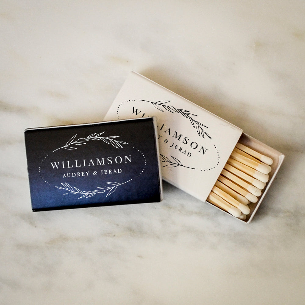 Custom Oval Design Standard Matchboxes - GB Design House