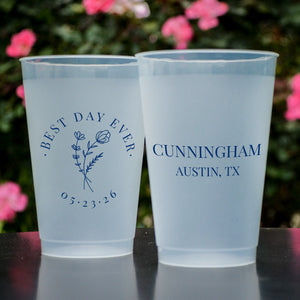 Floral "Best Day Ever" Shatterproof Cups