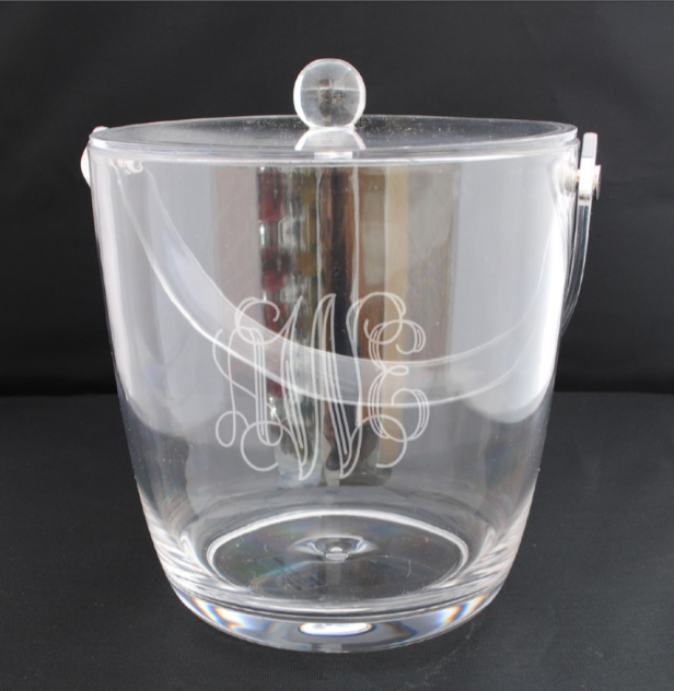 Acrylic ice bucket deals personalized