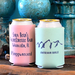 Custom Party Favor Can & Bottle Coolers with Names