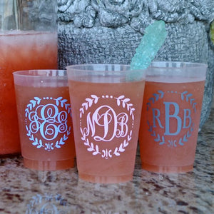 Custom Designed Initial Frosted Cups
