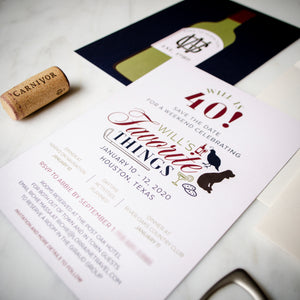 Aged to Perfection Wine Bottle Invitation