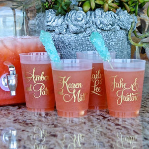 Shatterproof Wedding Cups with Names
