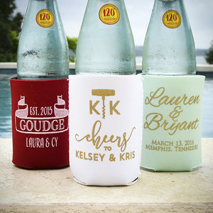 Custom Printed Wedding Can and Bottle Cooler