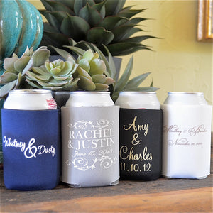 Personalized Wedding Favor Can Coolers