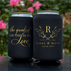Custom "The Greatest Of These Is Love" Can Coolers