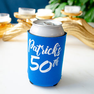 50th Birthday Can Cooler Favors