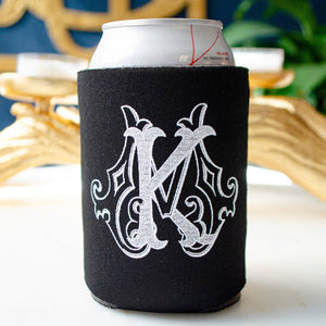 Personalized Black Can Cooler Favors