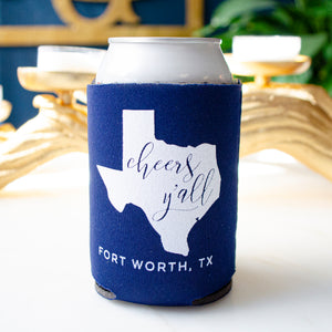 Cheers Y'all State Wedding Can Cooler