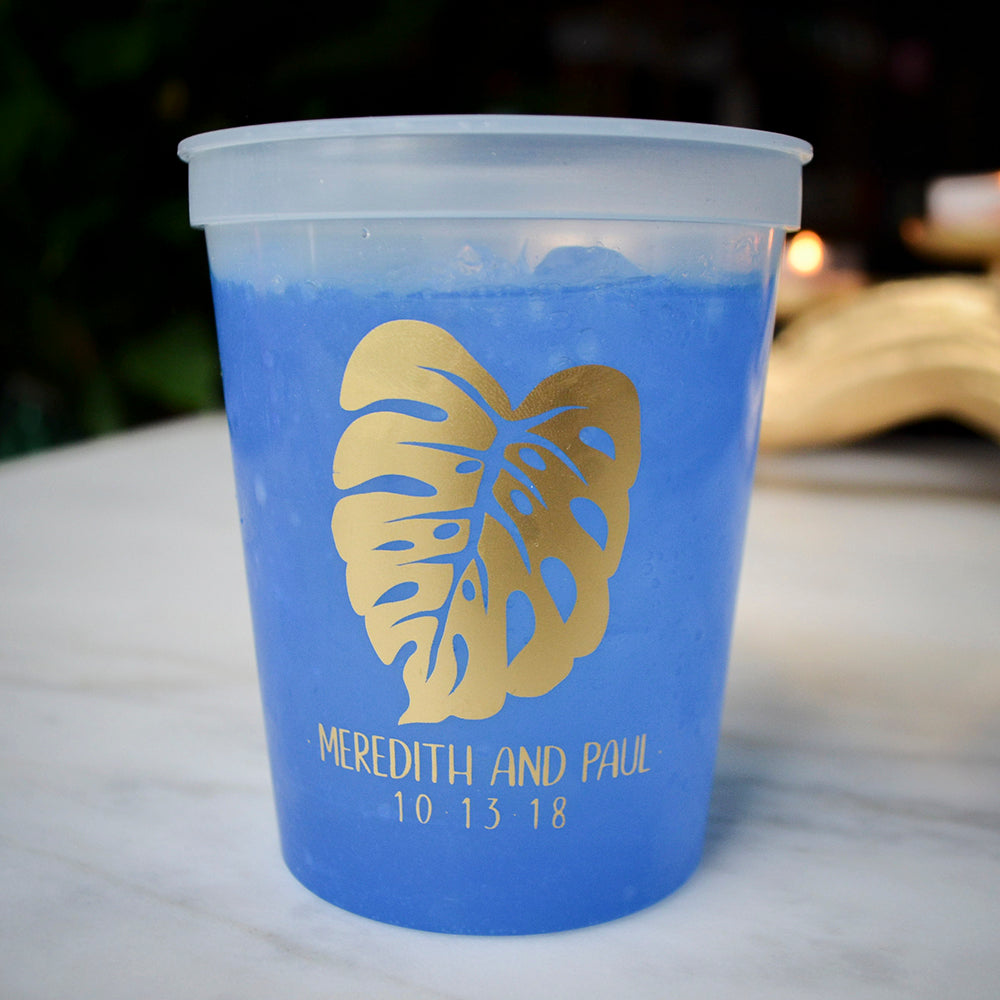Iced Coffee Glass Mug Cup, Monstera Leaf Glass Mug, to Go Cup 