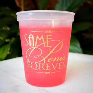 Custom "Same Penis Forever" Bachelorette Color Changing Cups